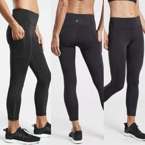 Athleta Ultimate Run 7/8 Tight | Leggings in Black Size XS - Picture 1 of 8